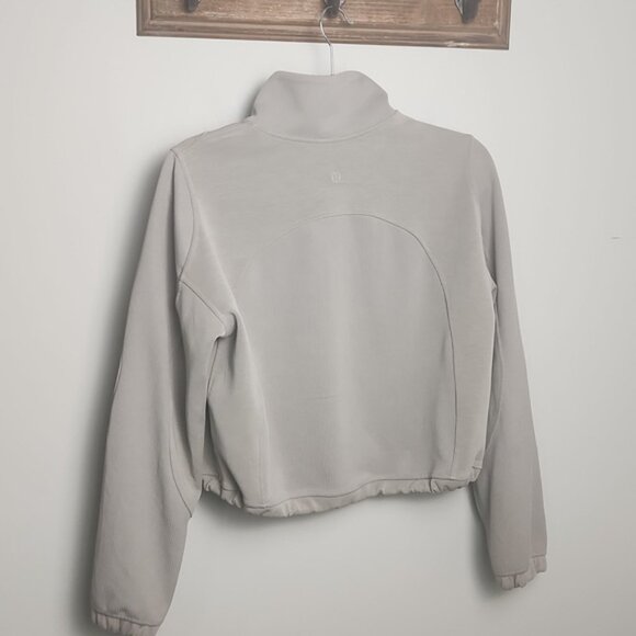 Lululemon Brushed Softstreme Ribbed Half Zip Riverstone Size 2 EUC - Picture 8 of 8